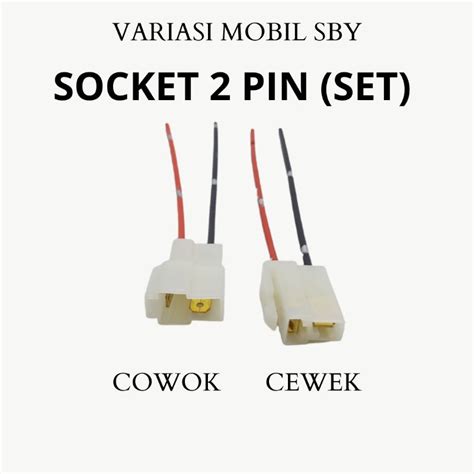 Jual Soket Konektor Kabel Pin Socket Sambung Mobil Motor Kabel