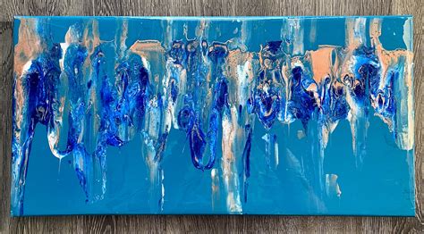 Acrylic Swipe Painting Original Etsy