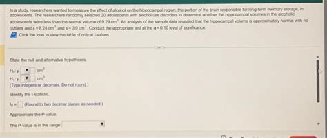 Table of Critical t-ValuesTable of Critical | Chegg.com