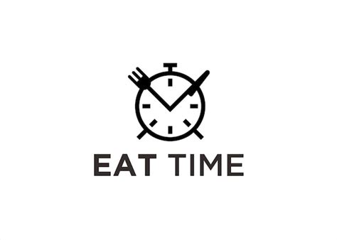 Premium Vector | Eat time logo design vector illustration