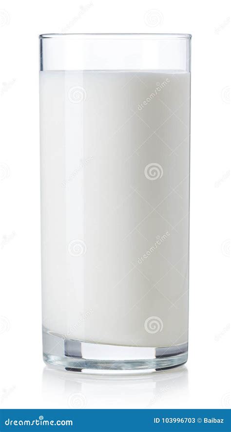 Glass of Milk on White Background Stock Image - Image of milk, transparent: 103996703