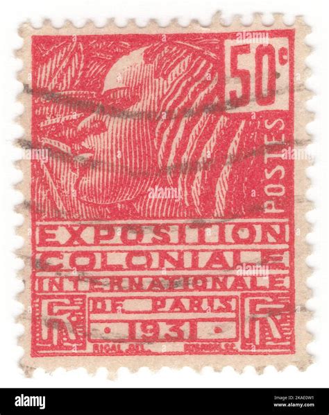 FRANCE 1930 An 50 Centimes Dark Red Postage Stamp Depicting Fachi