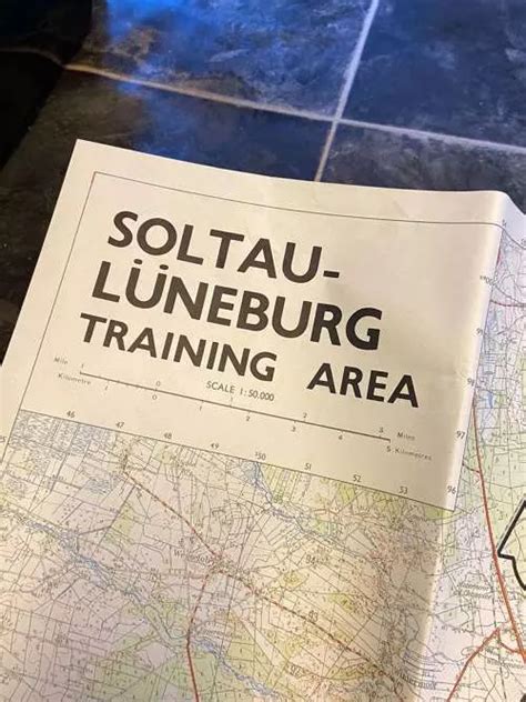 Post Ww British Army Soltau L Neburg Training Area Slta Nato Map In