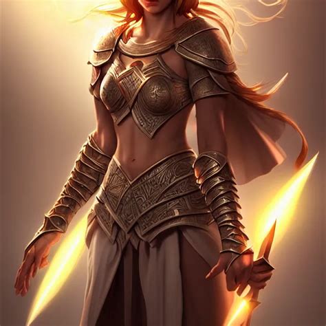 Beautiful Cleric Warrior With Light Powers Highly Stable Diffusion