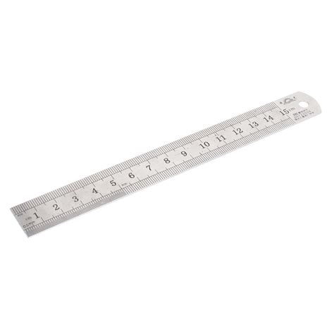 17cm x 2cm Metal 15cm 6 inches Metric Dual Side Marked Measuring Straight Ruler - Walmart.com