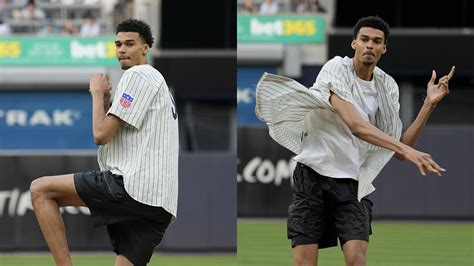 Wembanyama Throws Out Ceremonial First Pitch At Yankee Stadium