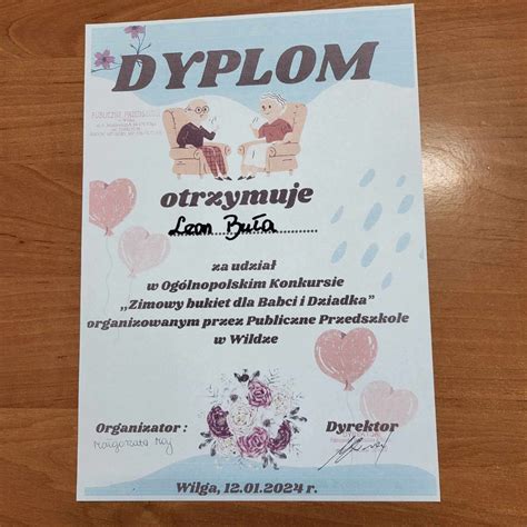 Dyplomy Za Udzia W Og Lnopolskim Konkursie Plastycznym Przedszkole