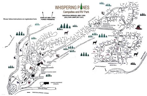 Campground Map Whispering Pines Campsites And Rv Park