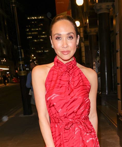 Myleene Klass In A Red Belted Jumpsuit At The London Coliseum Theatre 10272022 • Celebmafia