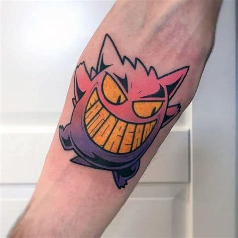 60 Gengar Tattoo Designs For Men Pokemon Ink Ideas