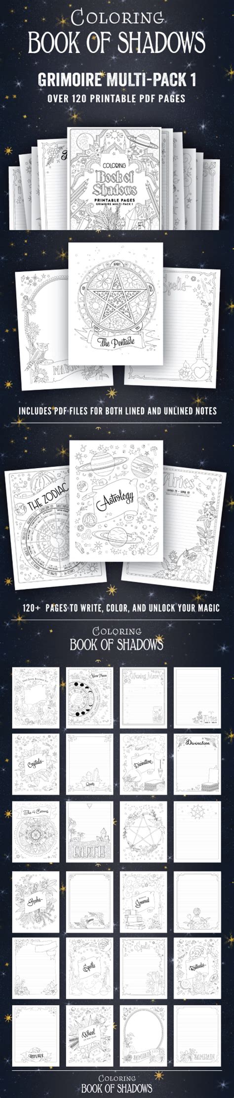 Pdf Free Printable Book Of Shadows Pages - Free Templates Printable