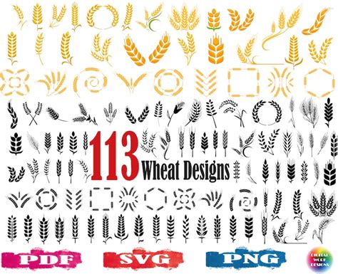 Wheat Svg Grain Svg Barley Svg Wheat Clipart Wheat Etsy