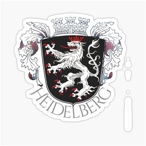 Heidelberg Coat Of Arms With Embellishment Sticker By Edsimoneit