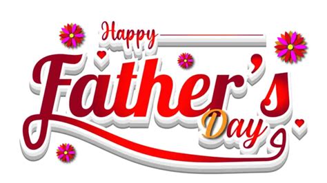 Happy Fathers Day With Hearts Of Love Celebration Vector Happy Father