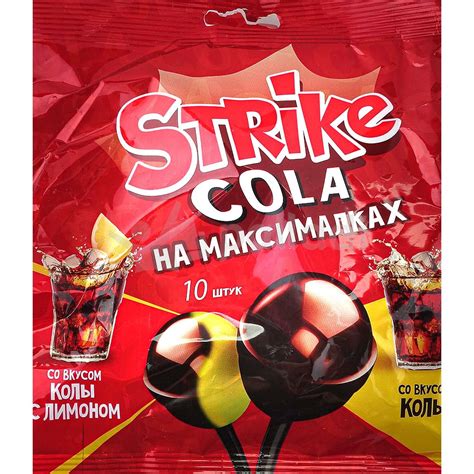 Чупа Чупс Страйк Кола 113г кола+лимон (10шт) купить за 49 руб. с ...
