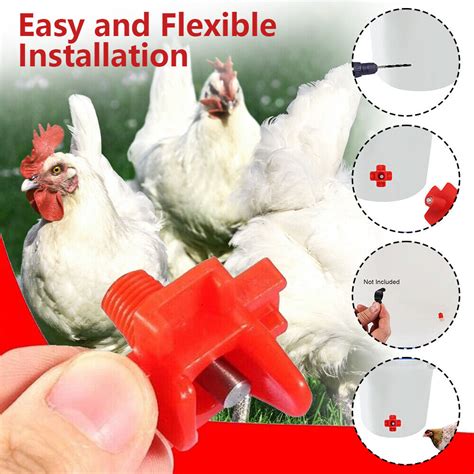 122436pcs Chicken Nipples Waterer Automatic Poultry Nipples