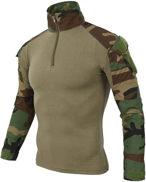 OBHDGVWN Camuflaje Ejército Camiseta Hombres Soldados Combate Táctica