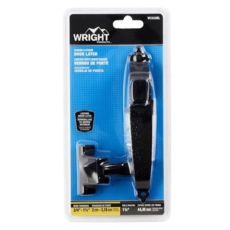 Wright Products Black Lockable Screenstorm Door Replacement Handleset