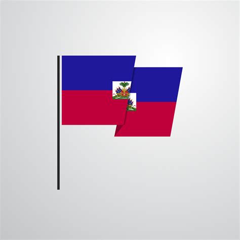 Haiti waving Flag design vector 14210283 Vector Art at Vecteezy