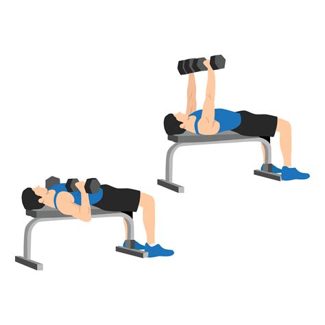 dumbbell press flat bench