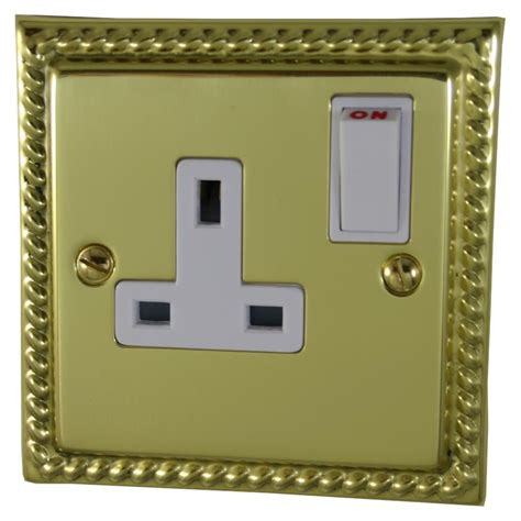 Georgian Polished Brass Sockets And Switches From Socket Store