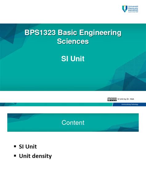 SI Unit | PDF | Density | International System Of Units