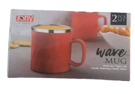 Red Round Wave Tea Mug Capacity 500 Ml Sizedimension 8 X 8 X 9 Cm