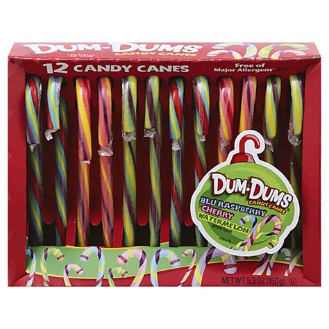 Dum Dums Candy Canes 12 Ct Packaged Candy Mathernes Market