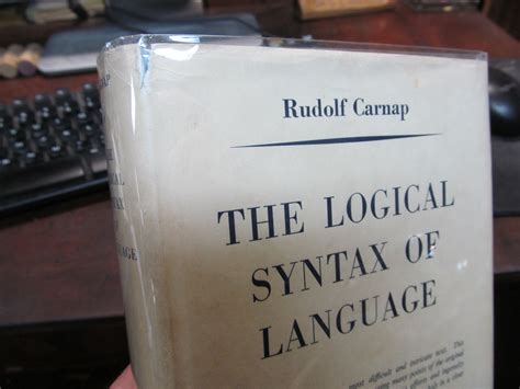 The Logical Syntax of Language by Rudolph Carnap: Very Good Hardcover (1967) | South Willington ...