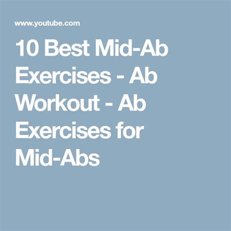 10 Best Mid Ab Exercises Ab Workout Ab Exercises For Mid Abs Abs