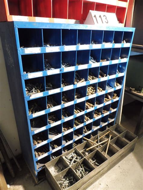 Choice Of Lots 113 114 Blue Bolt Bin 72 Compartment Wgrade 5and8 Bolt Hardware