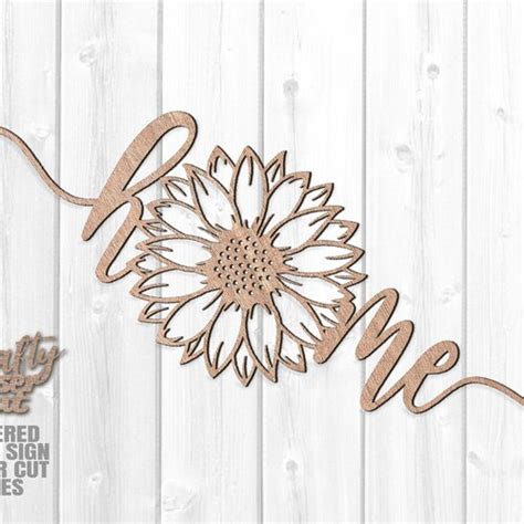 Welcome Sunflower Svg Laser Cut Files Sunflower Sign Svg Etsy