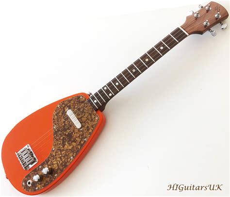 20 Scale Raindrop Solid Body Baritone Electric Ukulele Orange