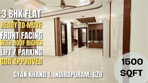 Indirapuram 3 BHK Builder Flat 1500 Sqft With Roof Rights For Sale