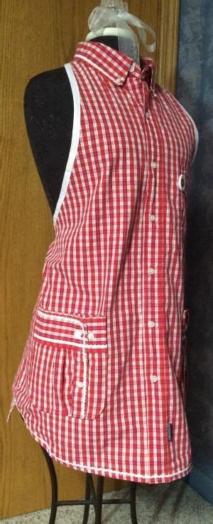 Apron Made Out Of A Men S Dress Shirt Upcycle Clothes Men S Shirt