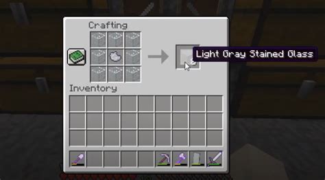 How To Make A Light Gray Stained Glass Pane Minecraft Recipe