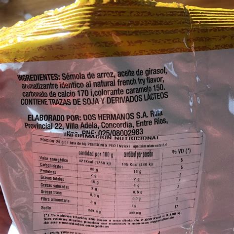 Dos Hermanos Snack De Arroz Sabor Papas Fritas Reviews Abillion