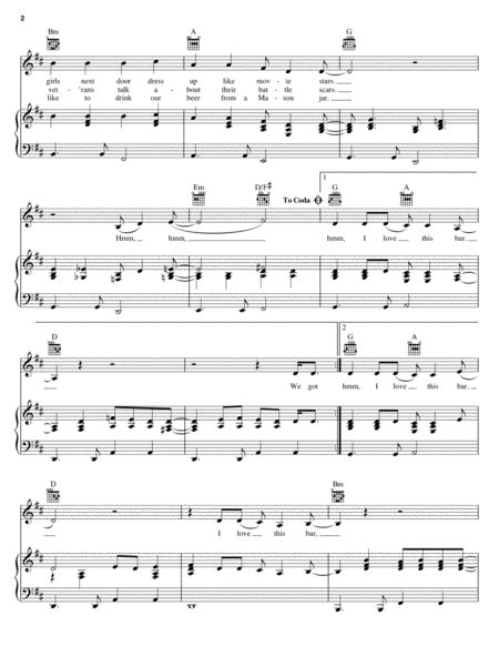 I Love This Bar by Toby Keith - Piano, Vocal, Guitar - Digital Sheet ...