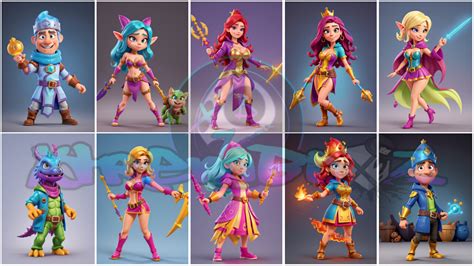 ArtStation - 3D Character / 250 References Style Clash Royale / 4k ...