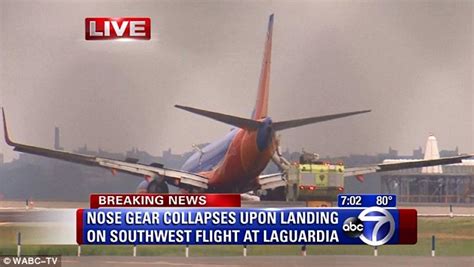 Southwest Flight 345 Boeing 737 Crash Lands At Laguardia After Nose Landing Gear Collapses