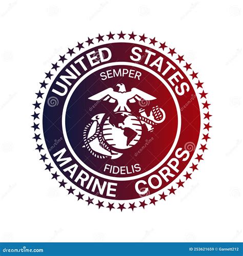 Vector Logo Of The United States Marine Corps Usmc Stock Vector