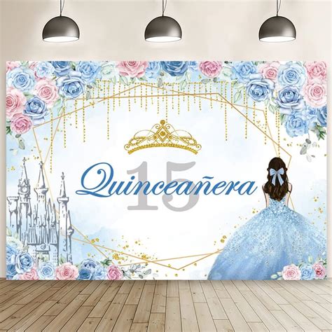 Amazon Mehofond X Ft Quincea Era Th Birthday Backdrop Blue