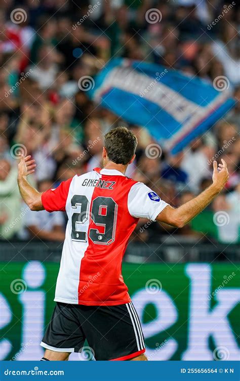 Mexican Player of Feyenoord Player Santiago Gimenez Celebrates His Goal ...