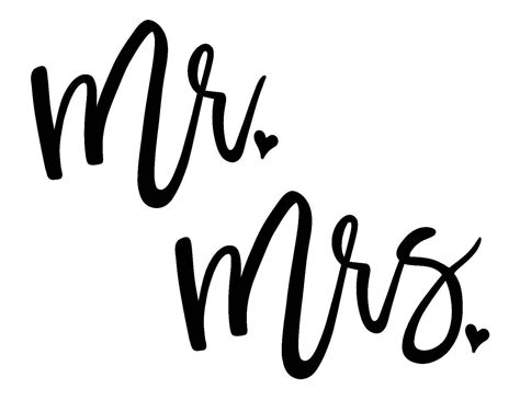 Mr And Mrs Vinyl Decal Stickers Pair