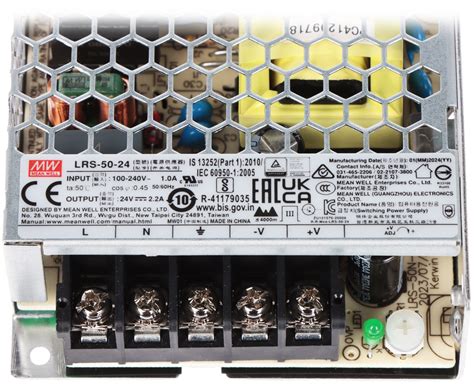 SWITCHING ADAPTER LRS-50-24 MEAN WELL - Power Adapters Modules - Delta