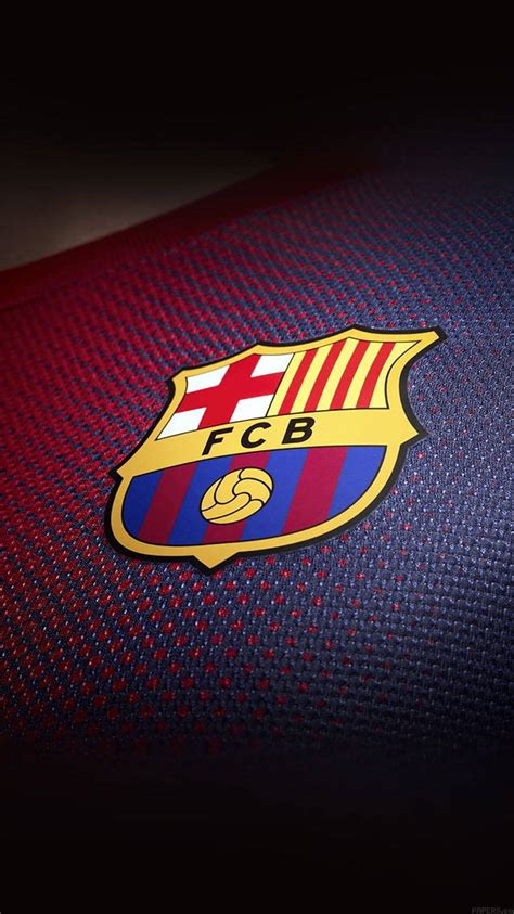 Download Barcelona Fc Logo Close Up Wallpaper