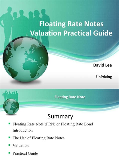 floating rate notes valuation practical guide  bonds finance