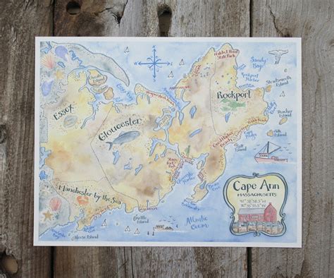 Map Of Cape Ann Ma Els Cards