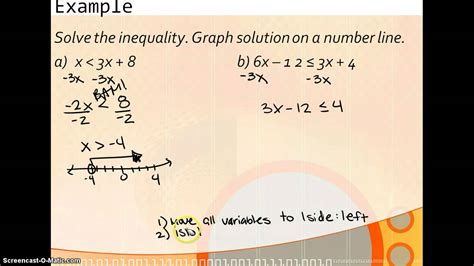 Solving Inequalities With Variables On Both Sides Youtube