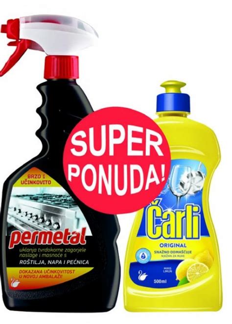 Sredstvo za čišćenje Permetal 650 ml deterdžent za suđe Čarli 450